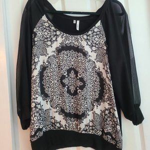 Women's Patterned Blouse - XL